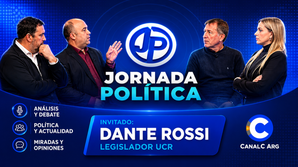 El legislador provincial de la UCR, Dante Rossi, en los estudios de Canal C.